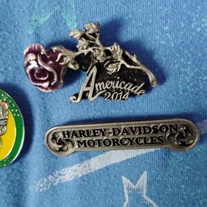 Three Motorcycle Harley Davidson Americade Pins